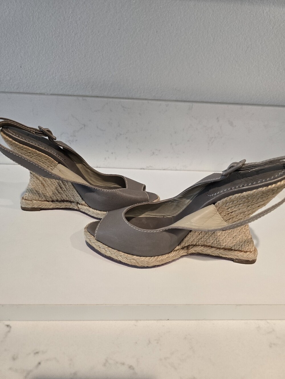 Authentic Christian Louboutin You Love Leather Espadrille Summer Wedge Sandal 37 - Picture 7 of 9